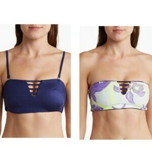 NWT  MAAJI Jazz Band Lexi Bandeau Reversible Bikini Top S Swimwear Resortwear